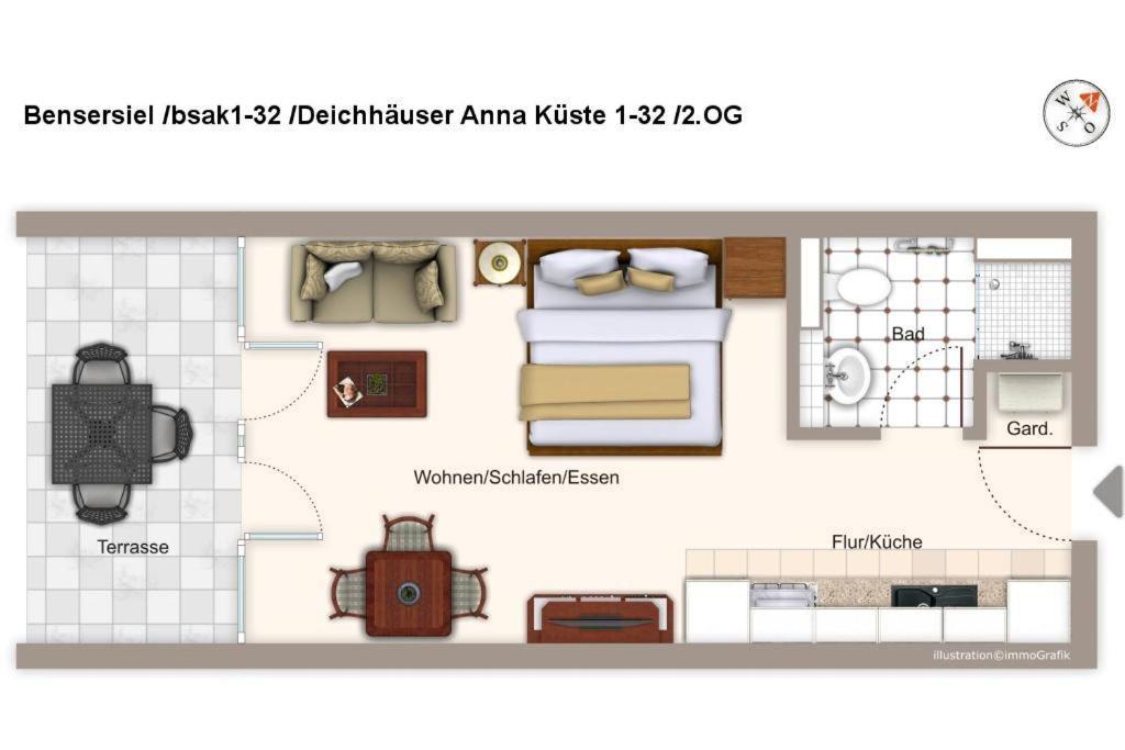 Deichhaeuser Anna Kueste Deichhaeuser Anna Kueste 1-32 Bensersiel Exterior foto